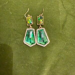 Elegant Green Dangle Earrings